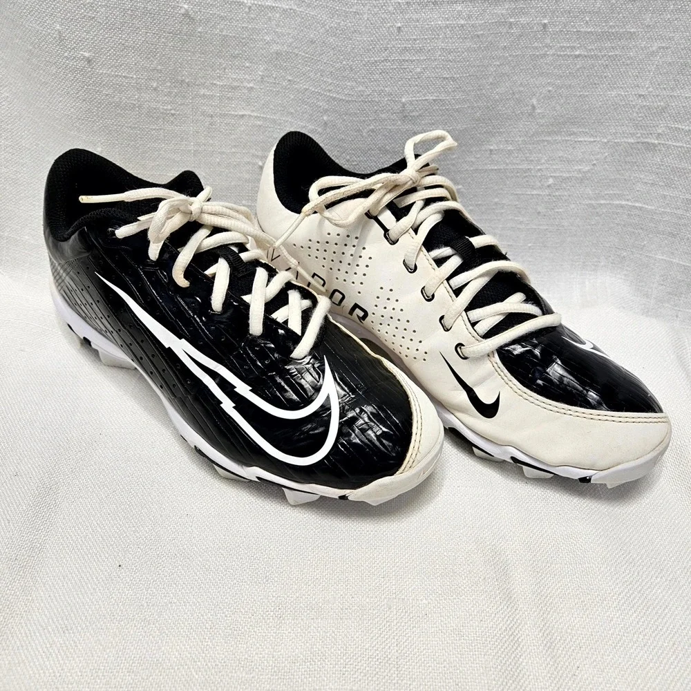 Nike Vapor Ultrafly 4 Keystone Youth 5.5Y Black White Baseball Cleats DA0702-001